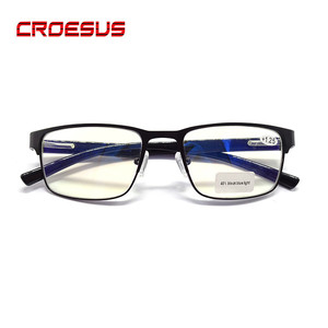 Gafas de Lectura con Montura Metálica para Hombre, Lentes con Filtro de Luz Azul, Gafas de Aumento para Ordenador, Protección Ocular para Trabajo de Oficina - Product Image 4