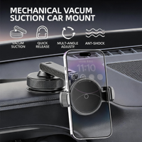 Support de téléphone pliable à 3 axes avec ventouse |   Bras long 360 °   Support rotatif |   Support de tableau de bord à forte aspiration |   Support magnétique pour voiture K900