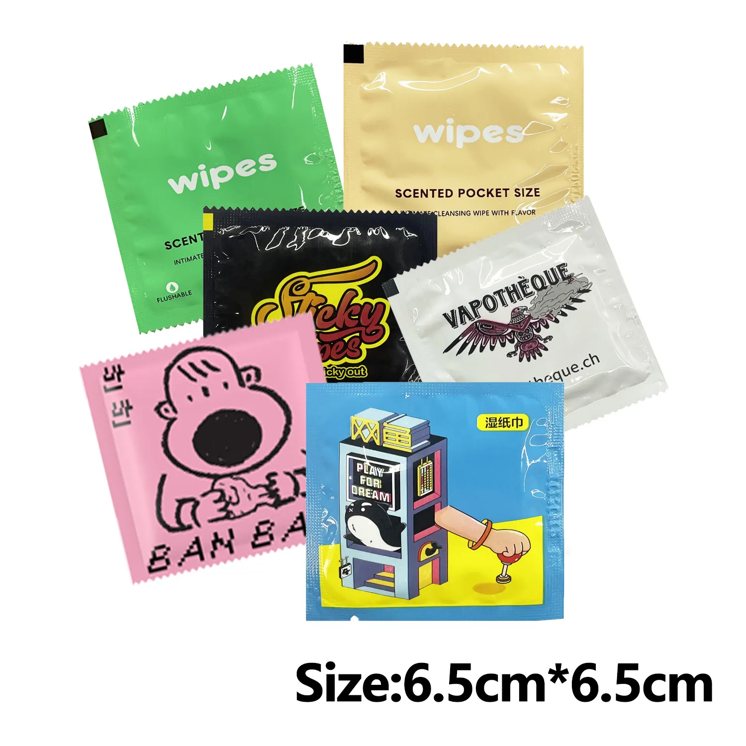 Custom Individual Face and Hand Wet Wipes Disposable Wipes Clean Wholesale Cleaning Single Wipes for Restaurant