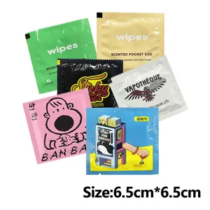 Custom Individual Face And Hand Wet Wipes Disposable Wipes Clean Wholesale Cleaning Single Wipes For Restaurant