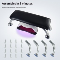Nouveau repose-main de manucure de style européen en cuir PU, facile à nettoyer, coussin de soutien pour les ongles, support détachable, oreiller de repose-bras pour salon de manucure