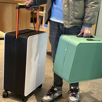 Maleta Rígida Expandible de 20-24 Pulgadas con Asa Ancha Central y Ruedas Giratorias, con Candado TSA, para Viajes de Ocio Unisex