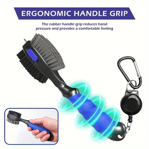 Brosse de nettoyage de clubs de golf de haute qualité OEM/ODM avec logo personnalisé, brosse de golf ergonomique en TPR - Product Image 3