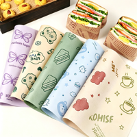 Kertas Kemasan Burger Sandwich Ramah Lingkungan, Biodegradable, Aman untuk Makanan, Berlapis PE, Anti Minyak, Kraft Khusus