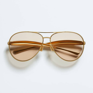 Bottega BV Classic Double Bridge Pilot Sunglasses Metal Frame UV Protection Fashion Eyewear for Men Women Veneta - Product Image 1