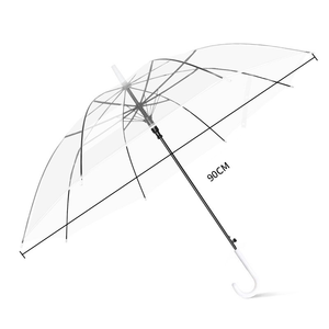 Paraguas Recto Transparente Personalizable al por Mayor, con Mango Largo para Adultos, Apertura Automática para las 4 Estaciones - Product Image 6