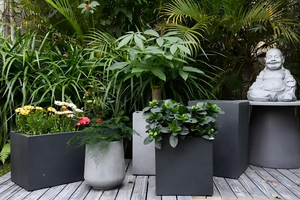 Leichter Blumentopf aus Beton für den Garten-und Heimgebrauch Umwelt freundliches handgemachtes minimalist isches Design - Product Image 4
