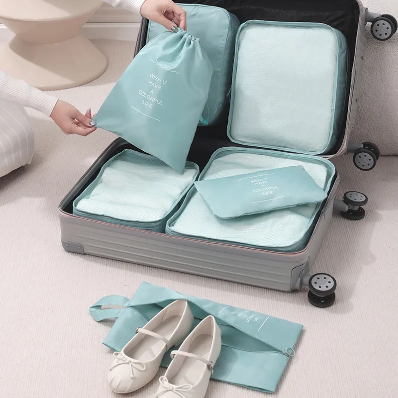 2023 sıcak satış 290 dimi 7 adet set ambalaj küpleri seyahat organizatör bagaj ambalaj küpleri