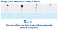 Sensor & Transmitter Suhu RTD Pt100 Pt1000 Presisi Tinggi OEM ODM IP65 1 Dapat Disesuaikan