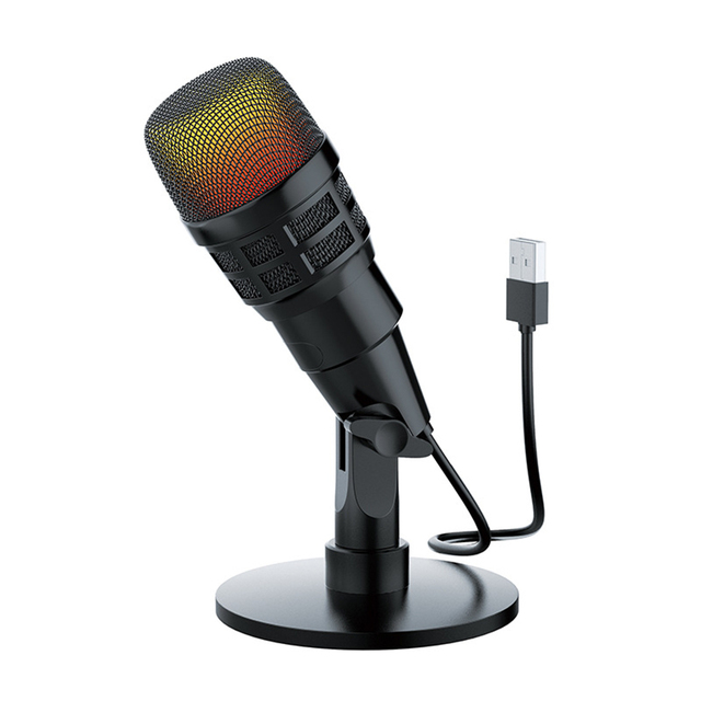 V3Pro Gaming Microphone Computer Live Broadcast Noise Reduction Recording E-sports RGB Capacitor USB Microphone