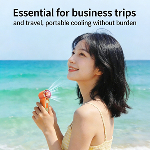 Nuevo mini ventilador de mano recargable, de bolsillo, de alta potencia, portátil, con turbina de alta velocidad. - Product Image 2