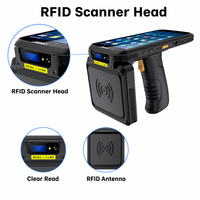 Lector RFID UHF Portátil PDA 860-960MHz con Cámara Escáner de Códigos de Barras Android para Gestión de Inventario en Bibliotecas y Museos