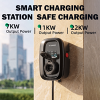 Chargeur mural AC pour véhicule électrique 7 kW 32 A Type 1 Type 2 GB/T Station de recharge domestique RFID Bluetooth APP