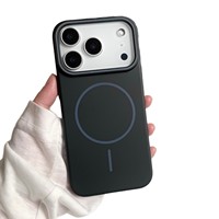 Coque magnétique texturée mate pour iPhone 17 Pro Max, étui de protection ultra-fin en PC à grande ouverture pour Apple 16, 15, 14, 13