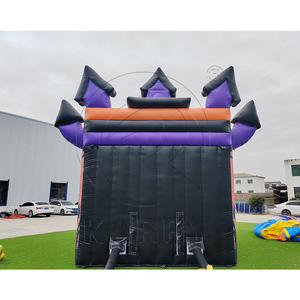 Toboggan gonflable sur le thème <span class=keywords><strong>de</strong></span> la citrouille fantôme d'Halloween, amusement effrayant avec citrouilles souriantes, topper fantôme, pistes colorées - Product Image 6