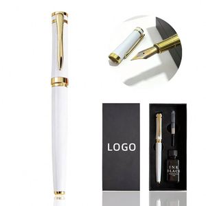 High-quality Luxury Metal Fountain <b>Pen</b> Set Corporate Gift Set with Custom logo Promotional Business Gifts with <b>Pen</b> Ink Wholesale - Product Image 1