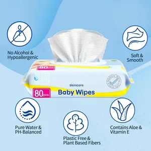 PH Balanced 99% Pure Water Baby Wet Wipes Alcohol Free Skin Care Plant Based Baby Wipes