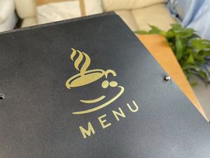 Menu in Legno Compensato con Anello Metallico Dorato, Stile Retrò di Lusso, Texture Naturale, <span class=keywords><strong>per</strong></span> Ristoranti e Bar - Versione Aggiornata - Product Image 3