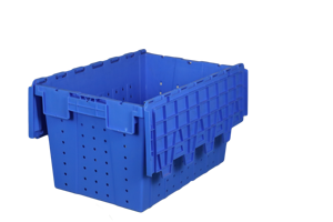 JOIN PP Nested Plastic Logistic Moving Box Industry <strong>Stack</strong> Turnover Oblique <strong>Container</strong> Large Storage <strong>Crates</strong> with Lids - Product Image 2
