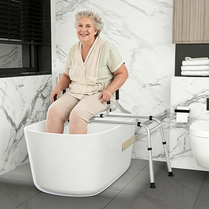 360 °   Chaise <span class=keywords><strong>de</strong></span> douche pivotante et coulissante, banc <span class=keywords><strong>de</strong></span> transfert pour baignoire réglable, 350 LBS, accoudoirs imperméables, coussinets antidérapants pour personnes âgées et handicapées - Product Image 1