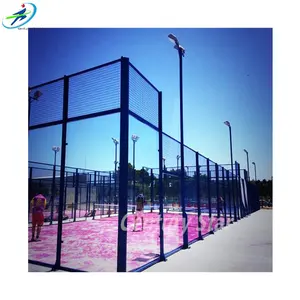 Tenis spor yarışması için kaliteli kürek mahkemesi ile Campo Di Padel Panorama Premium Padel mahkemesi