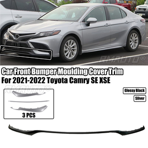 ชุดแต่งกันชนหน้ารถยนต์ 3 ชิ้น สำหรับ Toyota Camry SE XSE ปี 2021-2022  ครอบกระจังหน้าล่าง  โครเมียมสีเงินเงา  สีดำเงา - Product Image 1