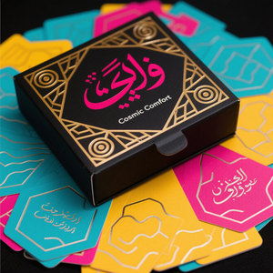 Cartes de tarot <span class=keywords><strong>Oracle</strong></span> en papier imprimées personnalisées avec journal d'affirmation et guide pour une utilisation publicitaire - Product Image 1