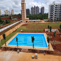 Piscine modulaire préfabriquée en acier inoxydable avec système d'installation rapide pour les projets d'hôtels et de complexes hôteliers