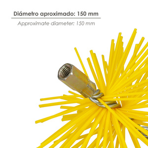 Spazzola per Camino in Nylon 150mm M12 - Product Image 4