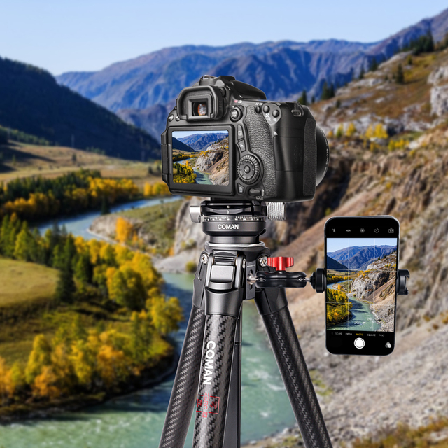 COMAN&Ulanzi Zero X Lightweight Carbon Fiber Camera Tripod Professional Compact Tripod Travel Video Tripod