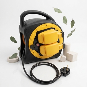 AIXTON Garden <strong>Extension</strong> <strong>Lead</strong> 30M IP54 <strong>Waterproof</strong> 2 Socket Cable Reel <strong>Outdoor</strong> Case Us Plug Power Voltage Guard Box 13A Vertical - Product Image 4