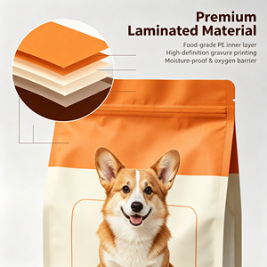 Sac d'emballage pour aliments pour animaux de compagnie imprimé sur mesure, pochette en plastique refermable avec fermeture éclair pour le stockage des friandises pour chiens et chats - Product Image 6