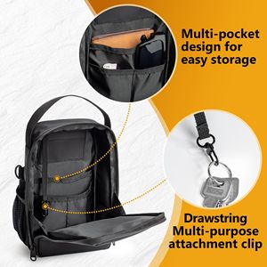 Sac de sport magnétique avec poche pour bouteille d'eau et compartiment pour téléphone, doté d'une bandoulière, idéal pour la gym, les sports et les voyages - Product Image 2