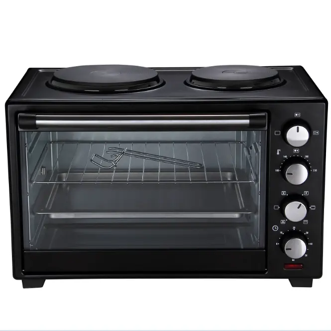 Torneira elétrica de 48l de cozinha, torneira elétrica para pizza, forno, rotissura, lâmpada, ventilador de convecção