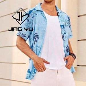 Chemises hawaïennes décontractées à boutons pour hommes, sur mesure, couture, broderie, vacances à la plage, haute qualité - Product Image 4