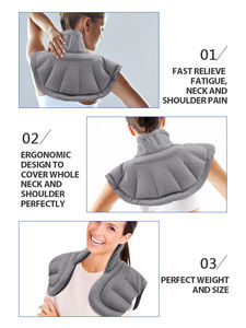 Almofada de argila microondulável, almofada de aquecimento para dor no pescoço, ombros, células de sabão - Product Image 5