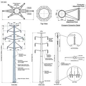 Fournisseur de tours de transmission d'énergie, fabrication de tours en acier 33kV, 66kV, 110kV, 220kV et 500kV pour les marchés mondiaux - Product Image 6