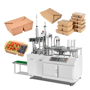 מכונות להכנת קופסאות אוכל אוטומטיות לחלוטין מכונה להכנת קופסאות נייר מקרטון מזון חד פעמי