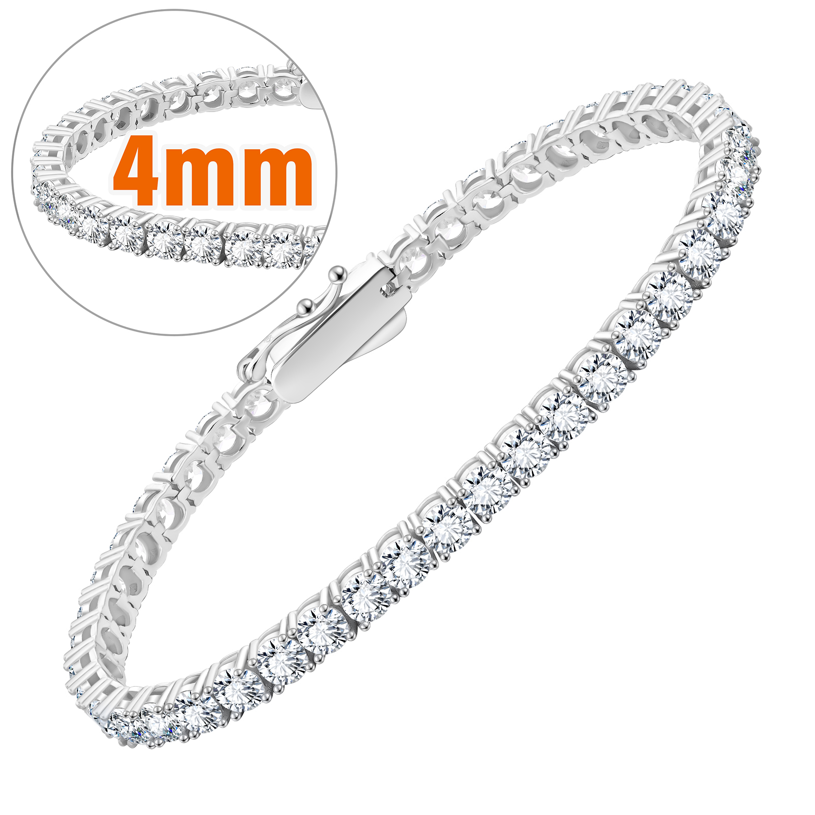 Bracciale 4mm-oro bianco
