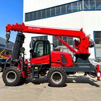 Petite grue mobile populaire de levage de grue hydraulique de chariot élévateur de cross-country pour la boîte de vitesse de moteur de marchandises de levage