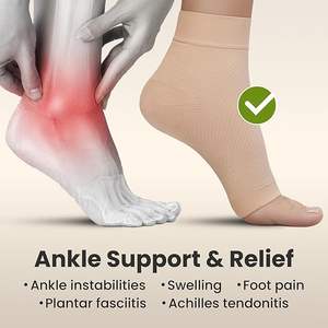 Kaus kaki penjepit pergelangan kaki & Kaki pereda Fasciitis Plantar inci tendiitis neuropatik kompresi jari terbuka - Product Image 4