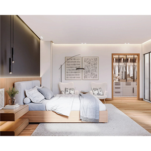 Placards de chambre à coucher Walk-in durables Conceptions de verre contreplaqué <span class=keywords><strong>pour</strong></span> chambre principale Amoires Armoires japonaises <span class=keywords><strong>pour</strong></span> meubles de maison Hôtel Villa - Product Image 6