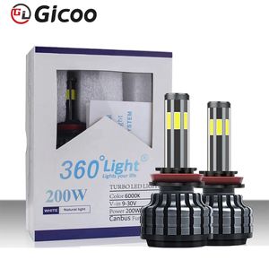 GICOO Luces LED de 6 Lados de Última Generación para Faros Delanteros de Automóvil, LED Canbus H7 H11 9005 10000lm - Product Image 1