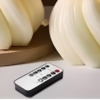 Bougies LED sans flamme rechargeables par USB avec télécommande IR et fonction minuterie, effet flamme vacillante ambrée, autoportantes, pour décoration de mariage et de maison