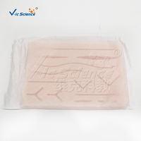 Kit de formation en suture chirurgicale avec coussinet en silicone PVC et 7 instruments pour ressources pédagogiques en laboratoire d'infirmierie CE ISO ROHS CNAS