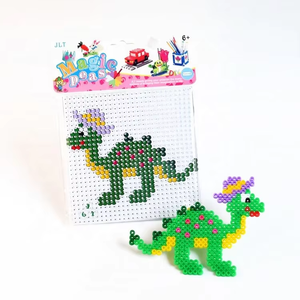 Modello personalizzato fai da te dinosauro Hama perline divertenti 5mm Perler in ferro con molti colori <span class=keywords><strong>giocattoli</strong></span> educativi - Product Image 1
