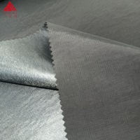 Tissu de veste d'extérieur respirant et imperméable pour filles en nylon taslan tissé extensible à 3 couches à motif collé