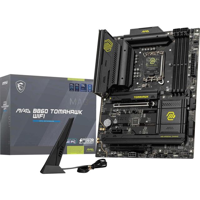 MSI MAG B860 Tomahawk WiFi Motherboard ATX Intel Core LGA 1851 DDR5 256GB Memory 1 X PCIe 5.0 X16 M.2 5G LAN Motherboard