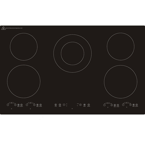 Table de cuisson <span class=keywords><strong>vitrocéramique</strong></span> infrarouge 5 zones à commande tactile, puissante <span class=keywords><strong>plaque</strong></span> chauffante radiant intégrée pour usage domestique et professionnel intensif - Product Image 2