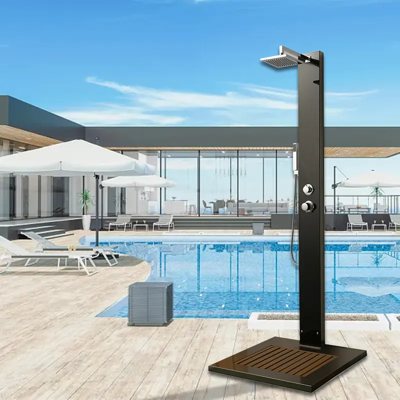Hydrorelax piscina famiglia giardino spiaggia nuovo Design produttore di pannelli a bordo piscina solare per esterni doccia solare